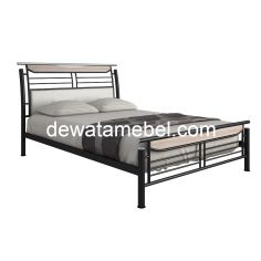 Bed Frame Size 140 - Siantano Caspian 140 / Hitam, natural